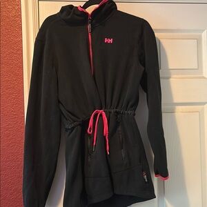 Helly Hansen Black and Pink Zip-Up Fleece Jacket